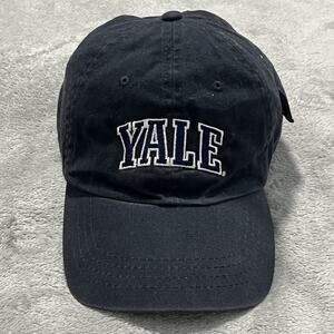 Yale University Hat Mens OS Blue Spellout Logo Stow Pocket Vitronic Cap
